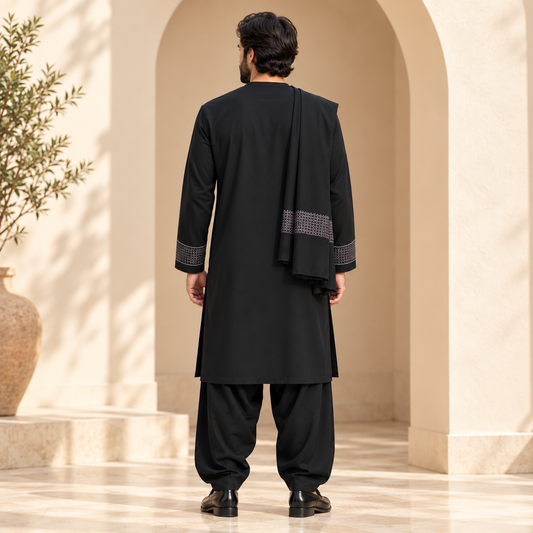 Afghan Heritage Embroidered Shalwar Kameez