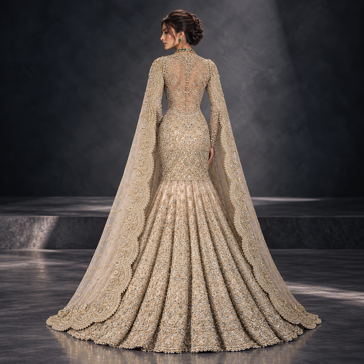 Emerald Champagne Imperial Bridal Gown