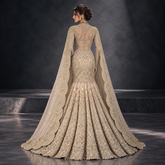 Emerald Champagne Imperial Bridal Gown