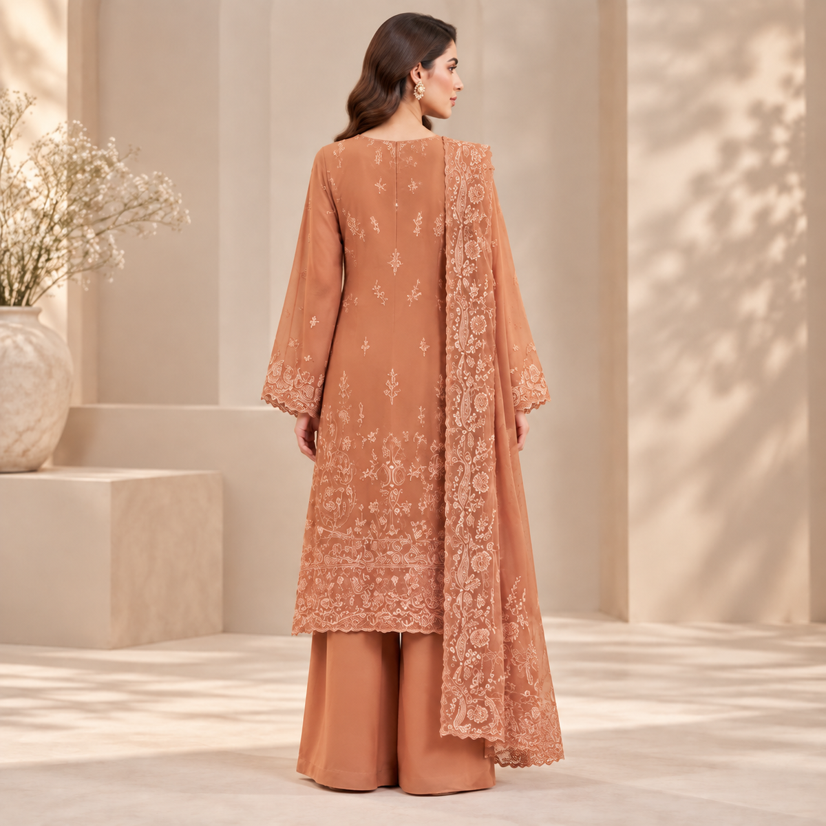 Rosé Heritage Embroidered 3-Piece Suit