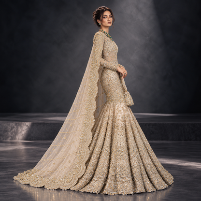 Emerald Champagne Imperial Bridal Gown