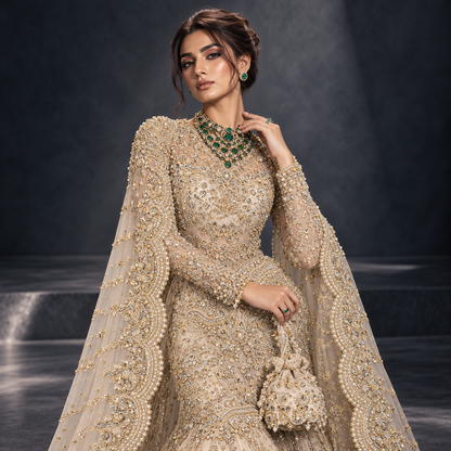 Emerald Champagne Imperial Bridal Gown