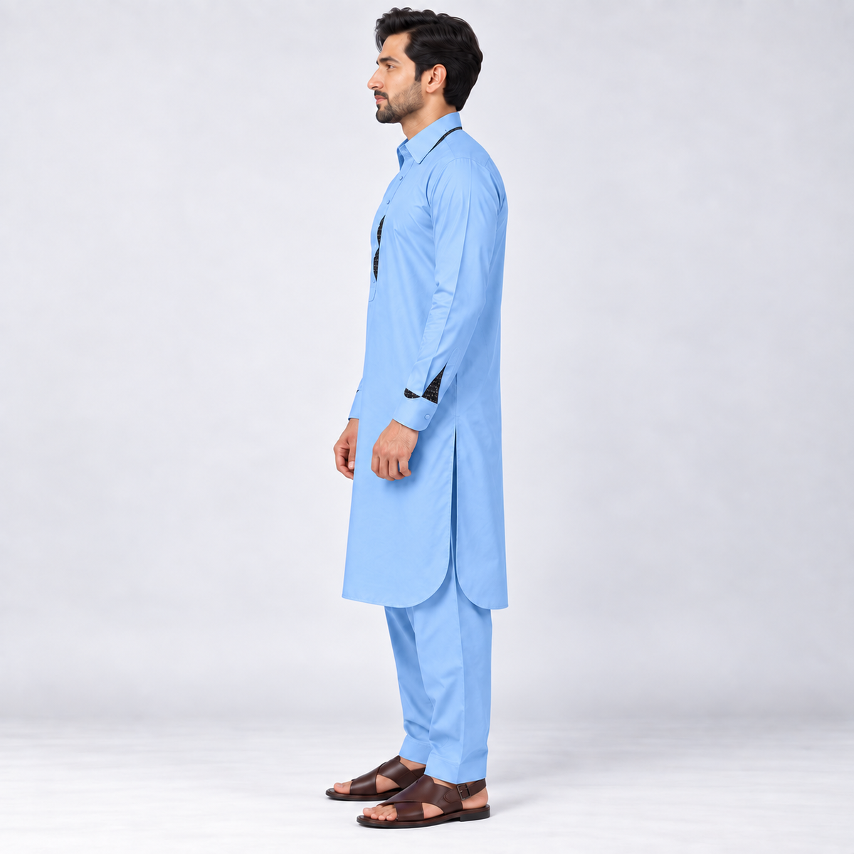 Sky Blue Classic Shalwar Kameez