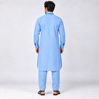 Sky Blue Classic Shalwar Kameez