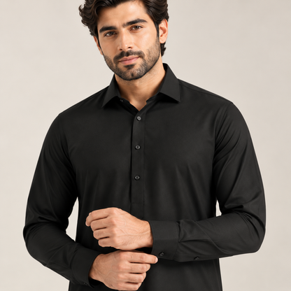 Midnight Black Classic Shalwar Kameez