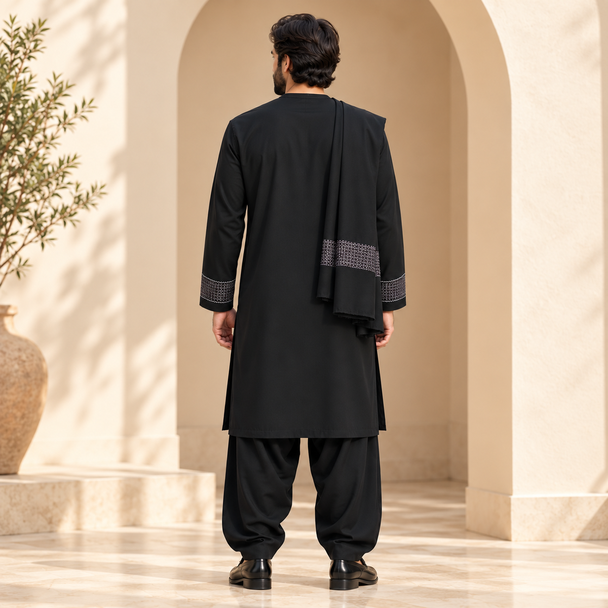 Afghan Heritage Embroidered Shalwar Kameez