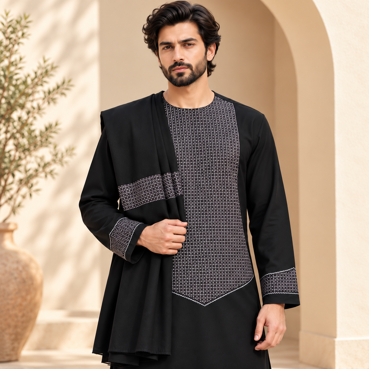 Afghan Heritage Embroidered Shalwar Kameez