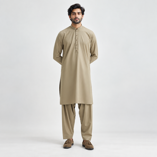 Desert Taupe Classic Shalwar Kameez