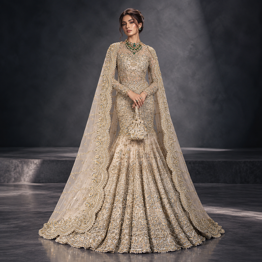Emerald Champagne Imperial Bridal Gown