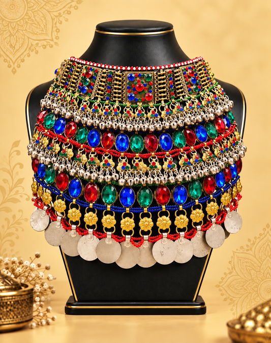 Multicolor Afghan Tribal Necklace
