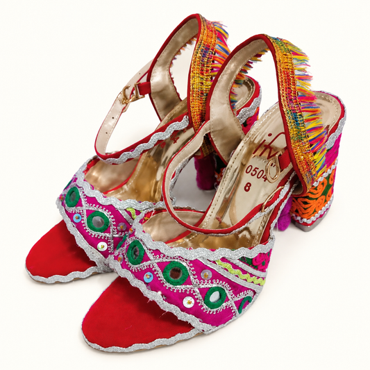 Royal Multicolor Embroidered Heritage Heels