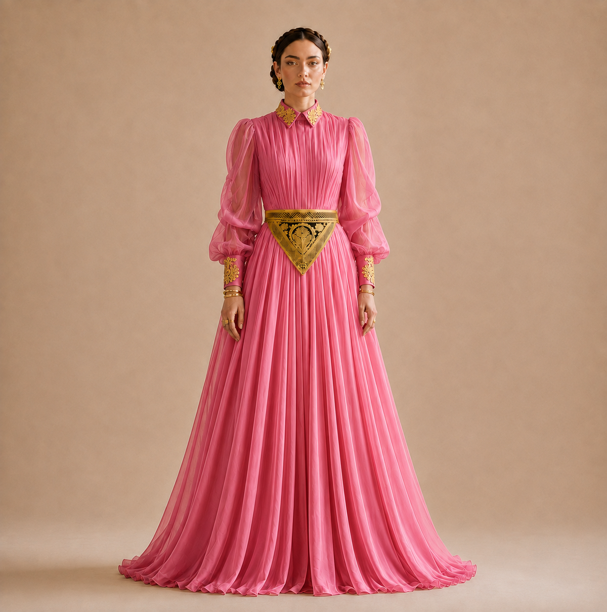 Pink Long Maxi Dress