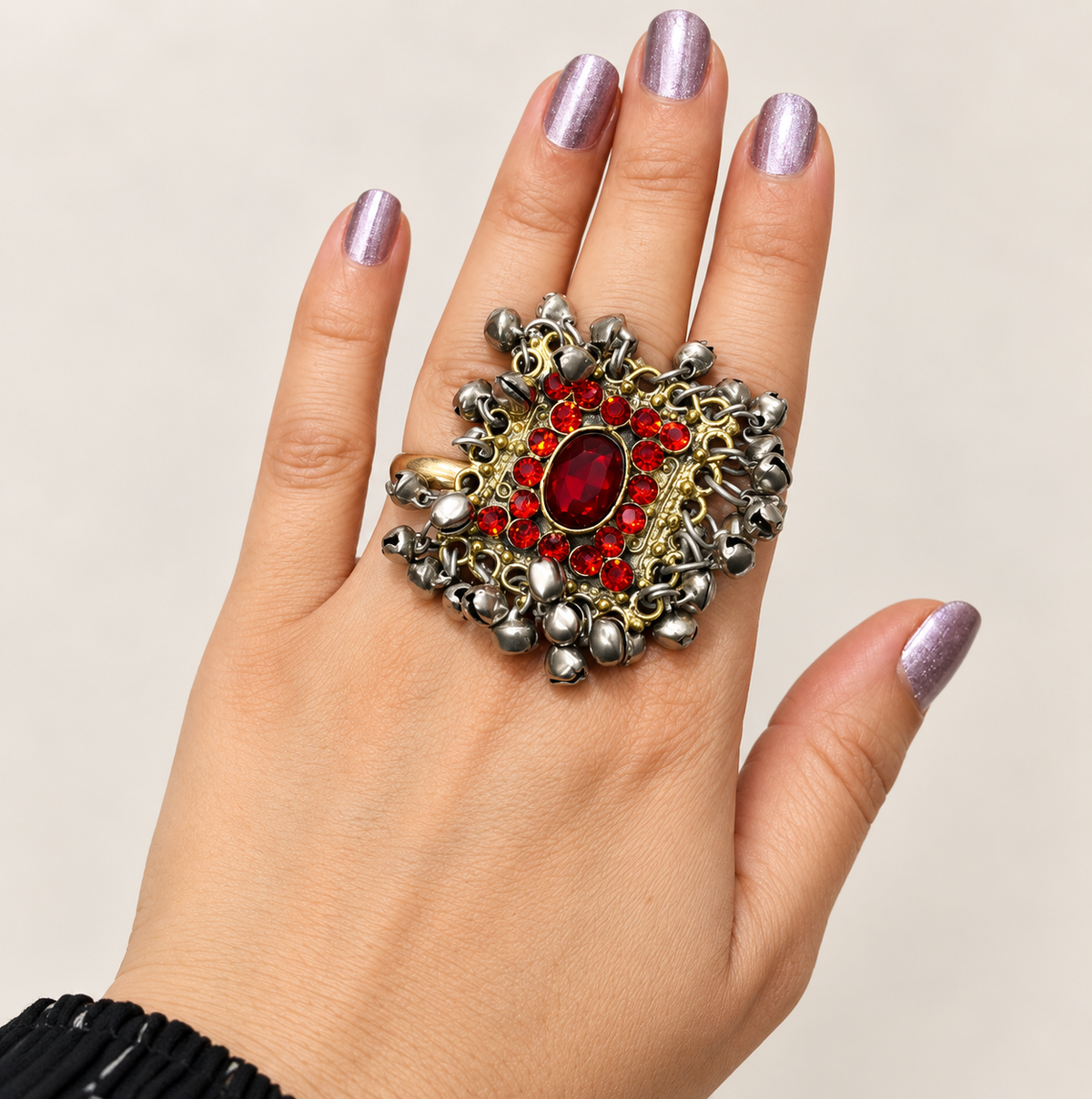 Ruby Red Royal Statement Hand Ring
