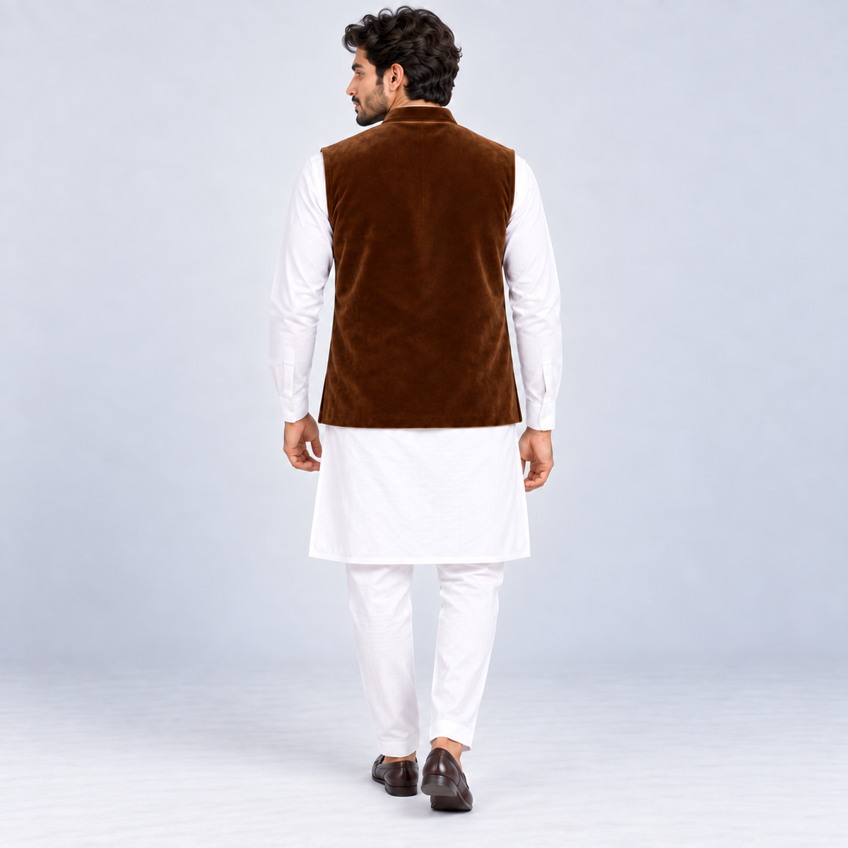 Cocoa Royale Embroidered Velvet Waistcoat