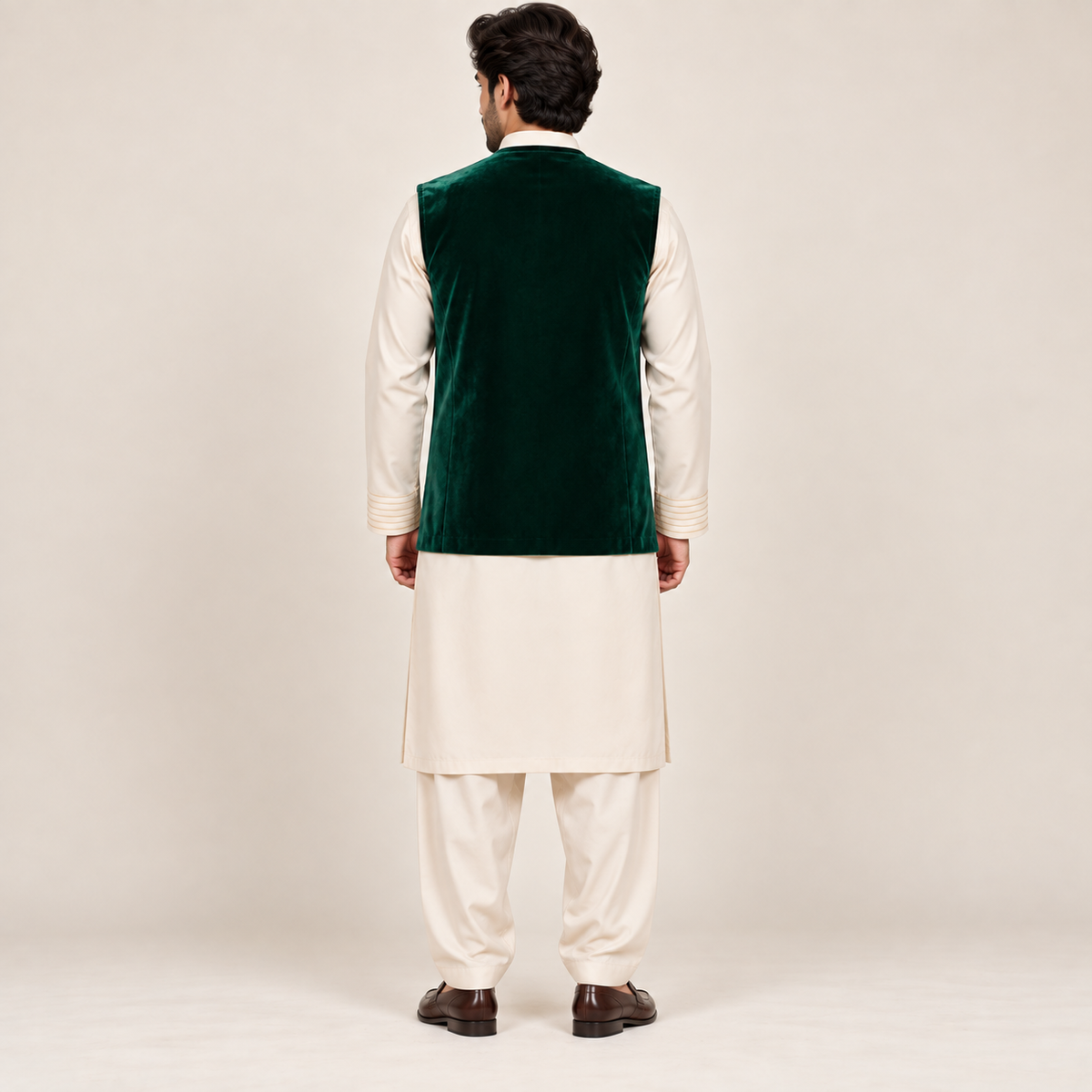 Emerald Ivory Heritage Embroidered Waistcoat