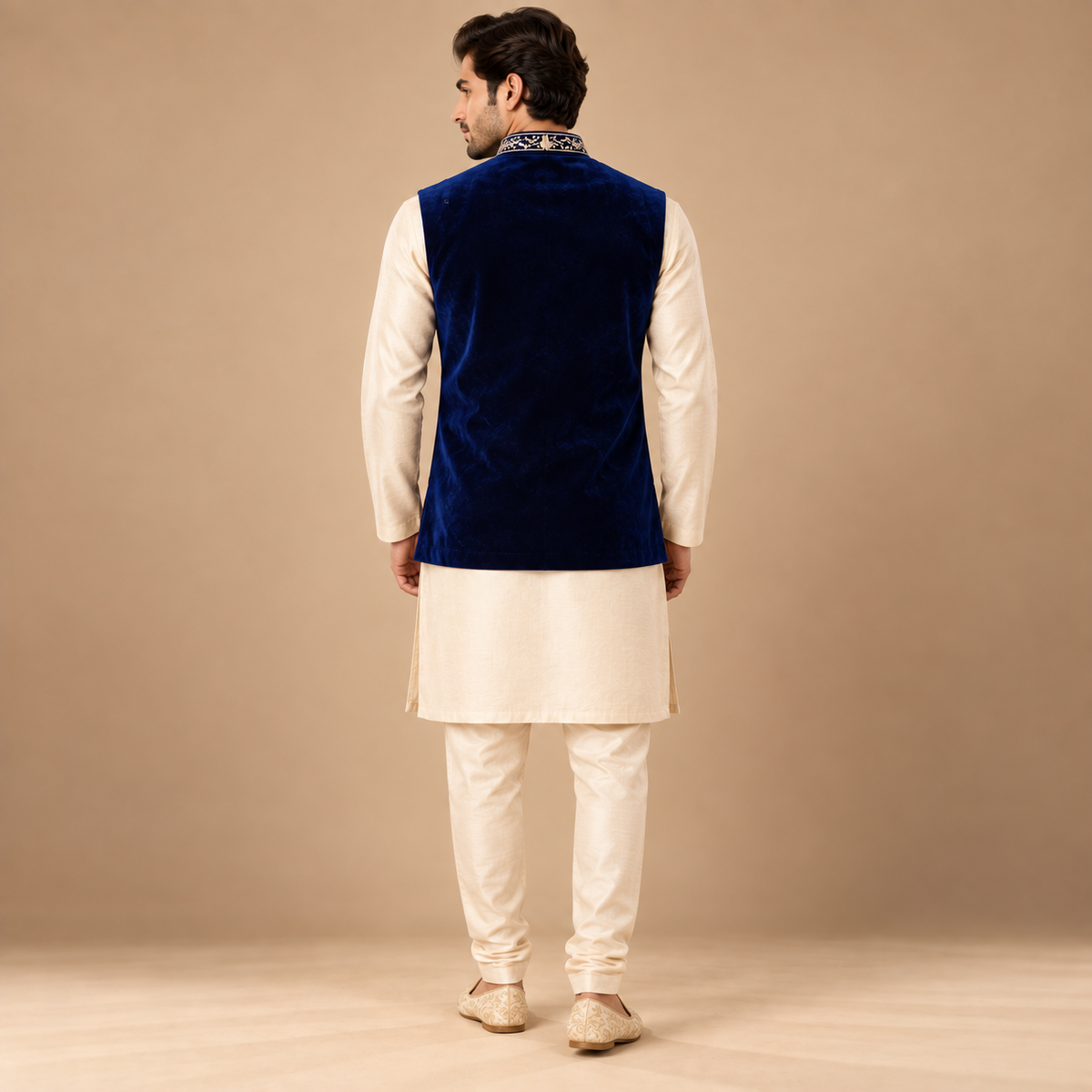 Royal Navy Pearl Embroidered Velvet Waistcoat